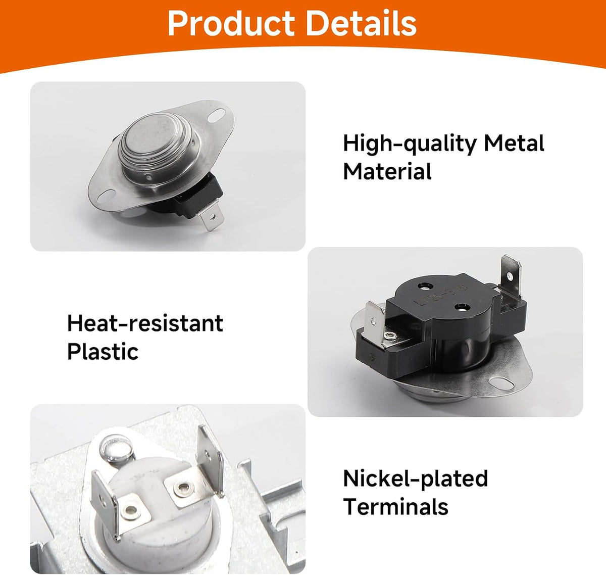 6323EL2001B 6931EL3002M Dryer Thermistor Thermostat Kit Compatible with LG Dryer Thermal Fuse DC47-00016A, Replaces 6931EL3003D 6931EL3001E AGM30045804 for Heating Element Repair