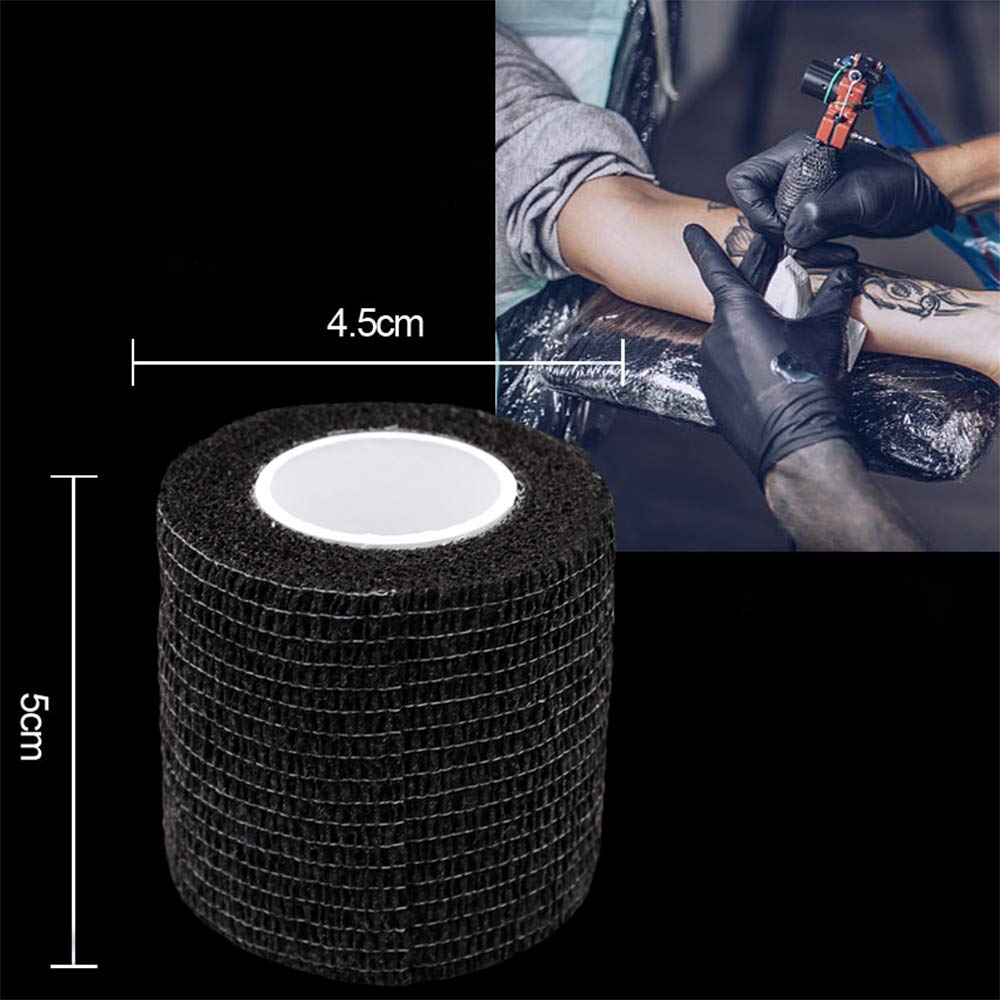 Tattoo Grip Tape Wrap Cover - Autdor 6Pcs 2" x 5 Yards Tattoo Machine Tape Cohesive Elastic Bandage Rolls