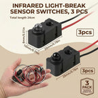 3 Pairs IR Break Beam Sensor Switch, 5MM LEDs Counting Module Split Through