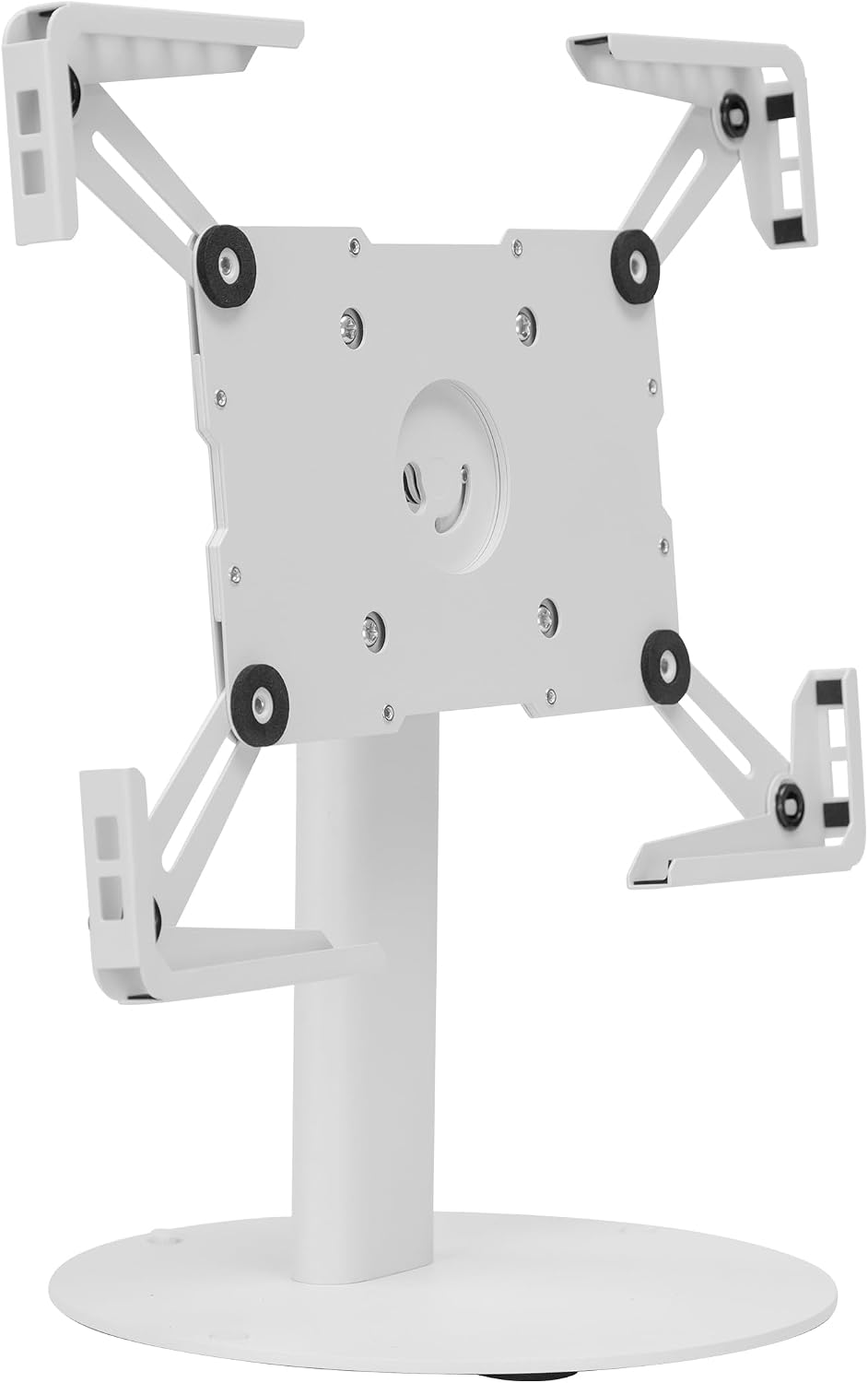 Universal Tablet Stand with Tilt, Anti-Theft Retail iPad POS Kiosk Stand, Fits 9.7"–13.1" Tablets, 90° Rotation &