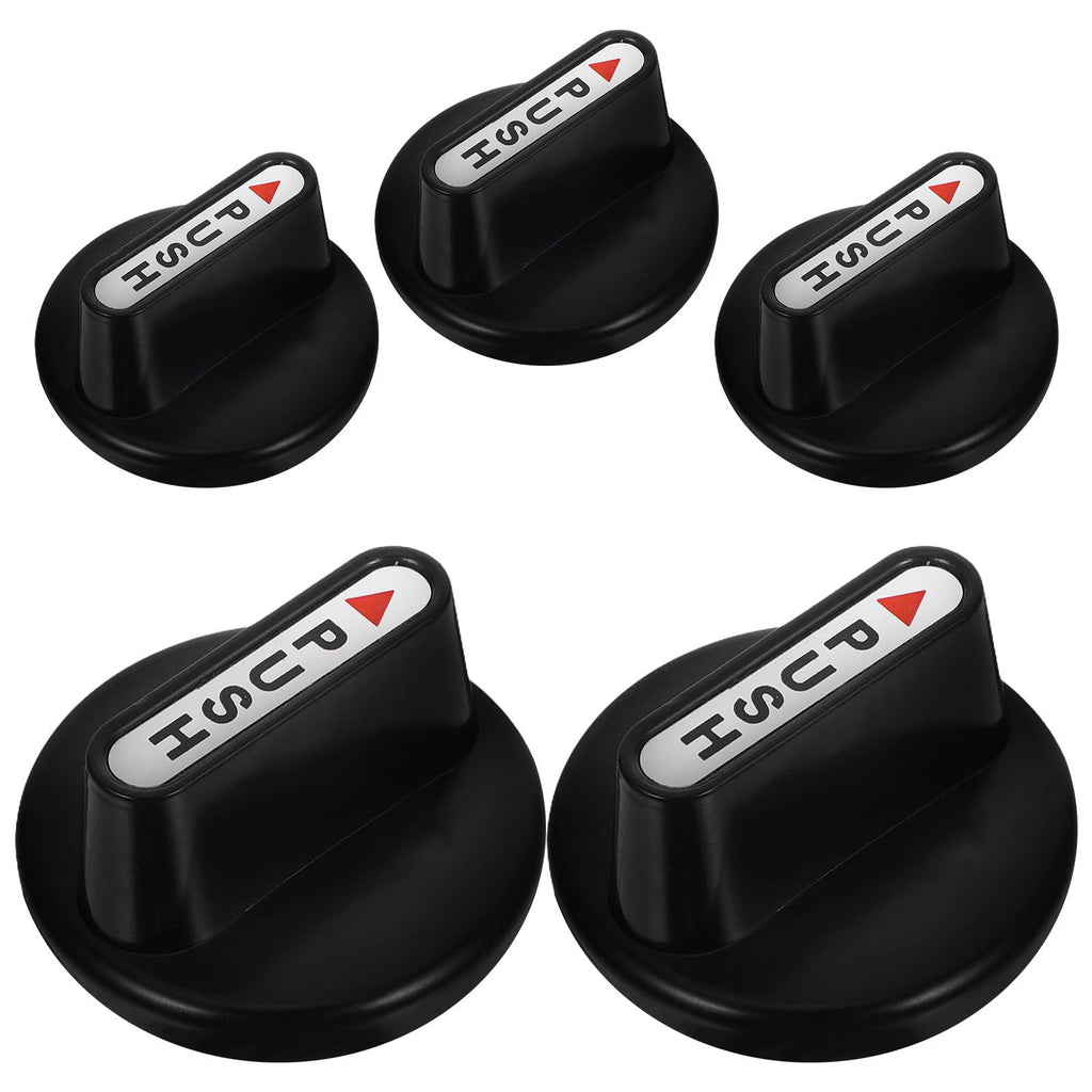 Gas Stove Control Knob Replacement, Switch Button Plastic Black 5Pcs