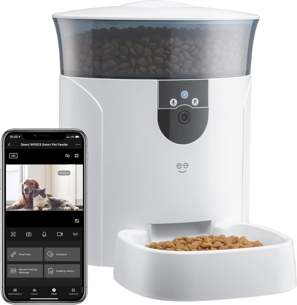 7L Automatic Cat & Dog Feeder with Smart Pet Camera, Timer & Voice