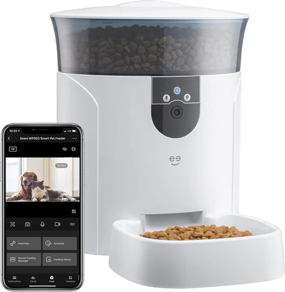 7L Automatic Cat & Dog Feeder with Smart Pet Camera, Timer & Voice