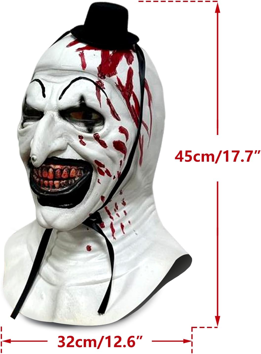 Terrifier Clown Mask Scary Joker Killer Halloween Masks Horror, Adult Scary Killer Clown Joker Halloween Costume