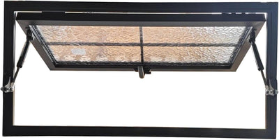 Aluminum Basement Hopper Window with Tempered Glass, Shed Windows