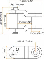 uxcell 12Pcs #25 Chain Offset Half Link Roller, 1/4" Pitch Carbon Steel, Standard Chain End Connector Split Links for 04C Chain