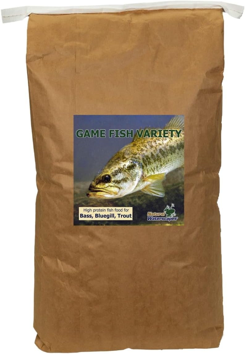 Game Fish Food Variety | 40 lb Bulk Fish Food Pellets | Feed to Bass, Bluegill, Trout, Catfish, Tilapia
