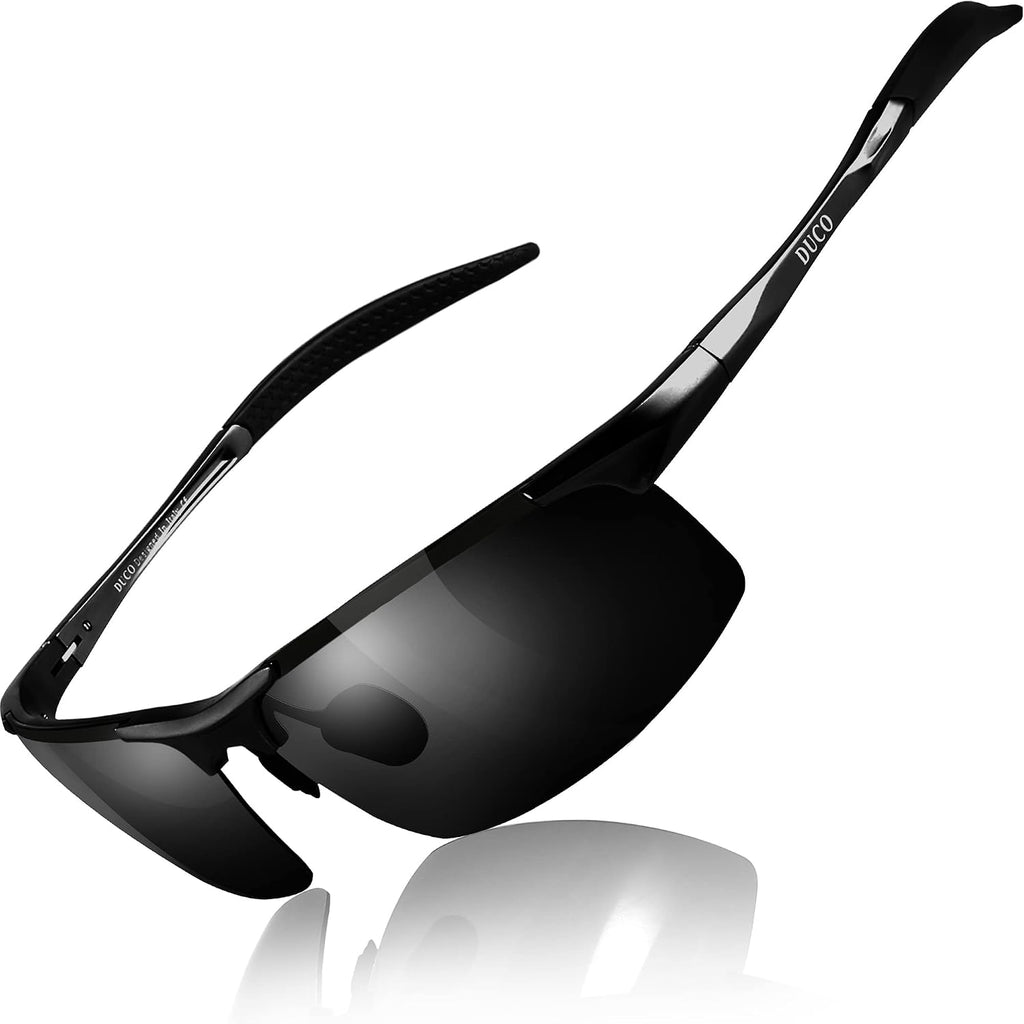 Mens Sports Polarized Sunglasses UV Protection Sunglasses for Men 8177 | Premium Al-Mg Frame–Lightweight, Sturdy