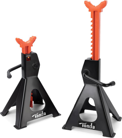Jack Stands 3 Ton, Extra Tall Heavy Duty, Black, 1 Pair | 13.39“-21.06” Adjustable Height, For SUV, MPV and UTV/ATV