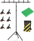 Green Screen Backdrop Kit with Stand, 8x5.3ft Portable GreenScreen Background Stand for Streaming Video and