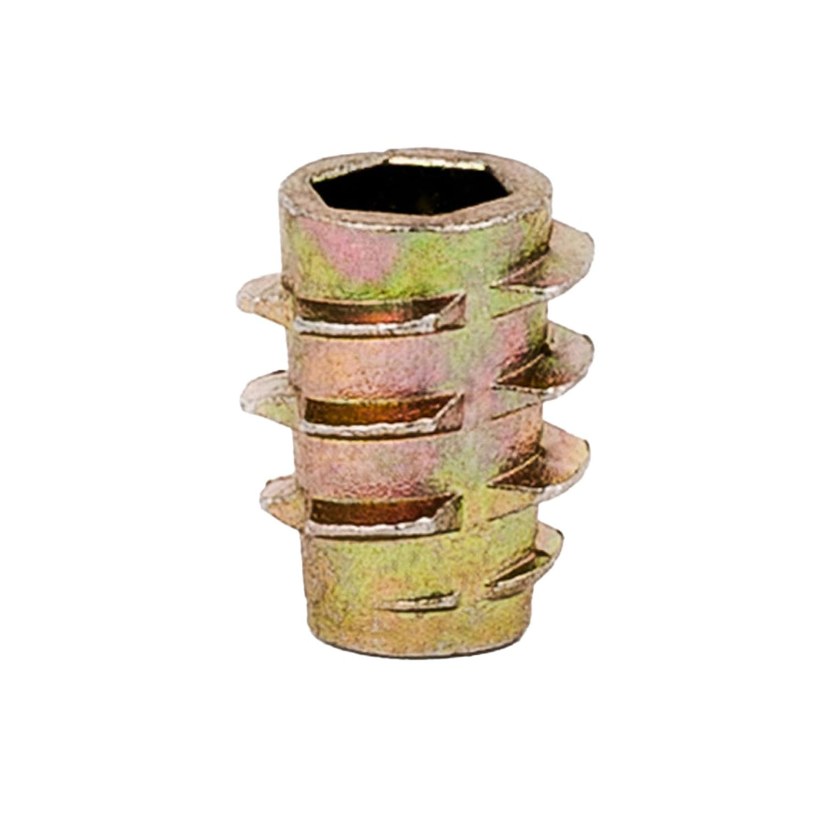 E-Z LOK Hex Thread Insert for Soft Wood, Flush, 10-32, 10mm, 50 ct