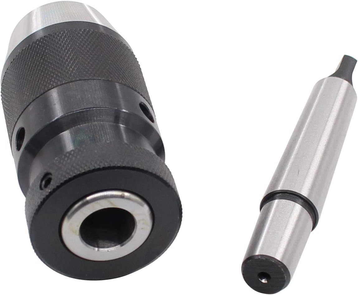 1/2 Inch 3-Jaw Keyless Drill Chuck and MT2 Taper Arbor Mount JT33