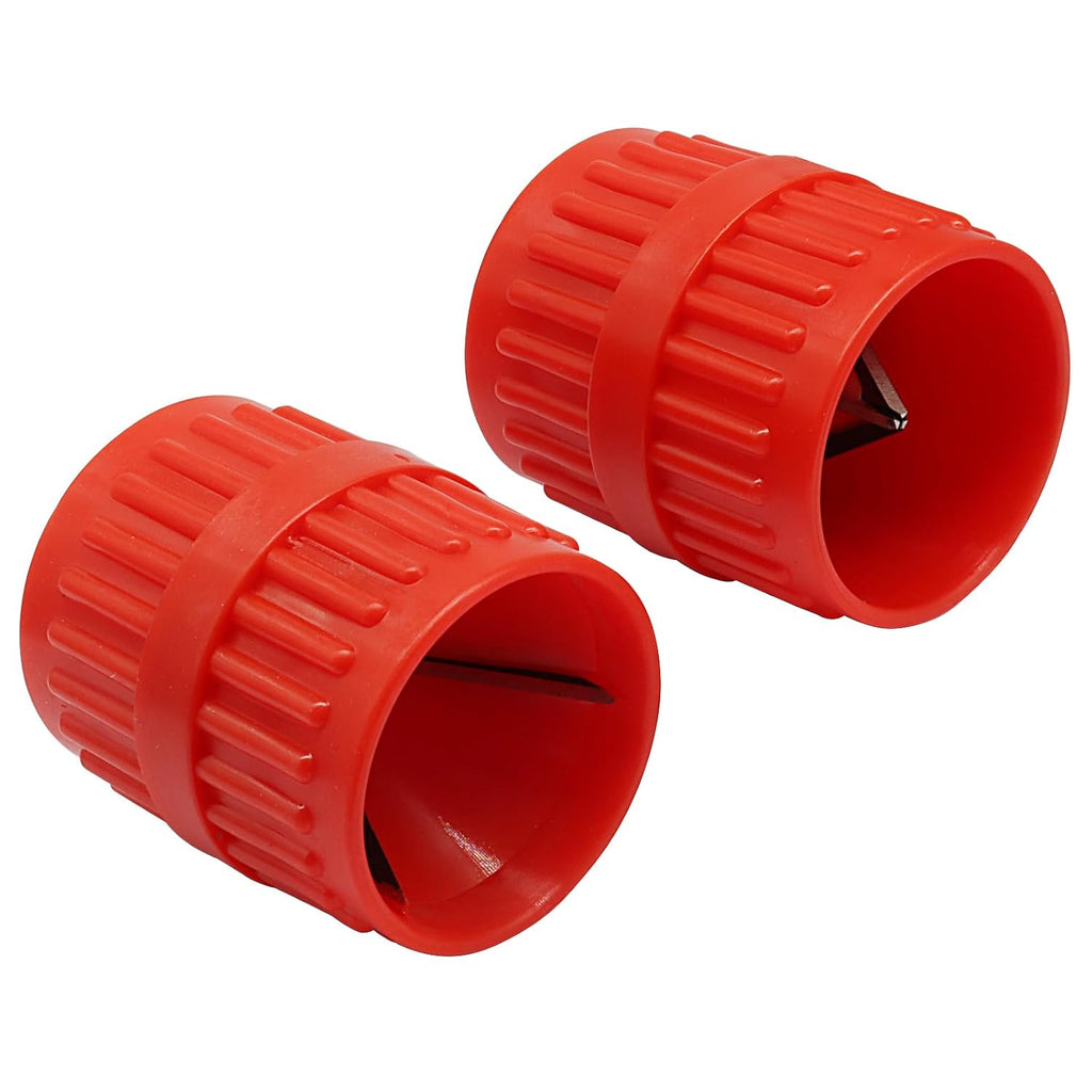 2pcs Inner & Outer Pipe Deburring Tool, Red