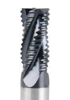Accusize Industrial Tools Standard Tooth M42 8% Cobalt TiAlN Roughing End Mill, 3/8" Diameter, 3/8" Shank Diameter, 3/4" Flute Length, 1102-0038