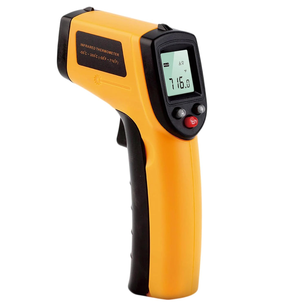 Infrared Thermometer Gun, -58°F to 712°F, 12:1 D:S