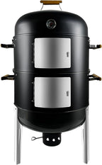Vertical Charcoal Smoker Grills: Premium 20.5 Inch BBQ Meat Smokers