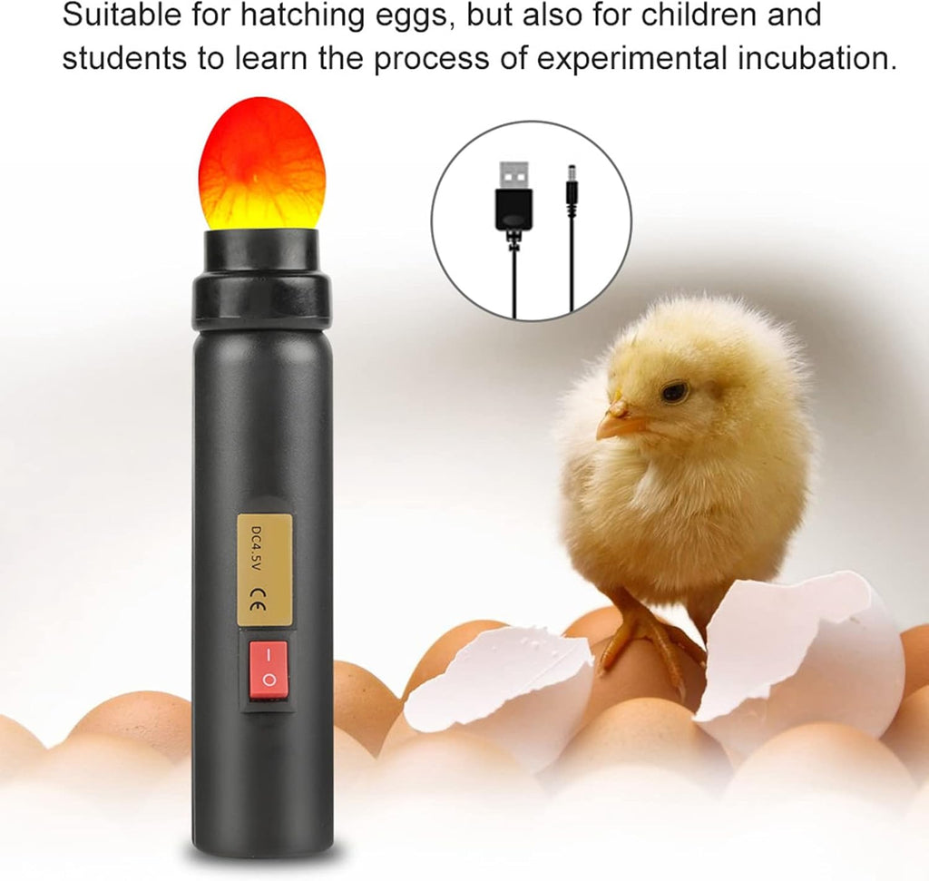 Egg Candler, LED Egg Hatching Test Light, High Intensity LED Chicken Egg Candler Mini Egg Tester Pen for Science