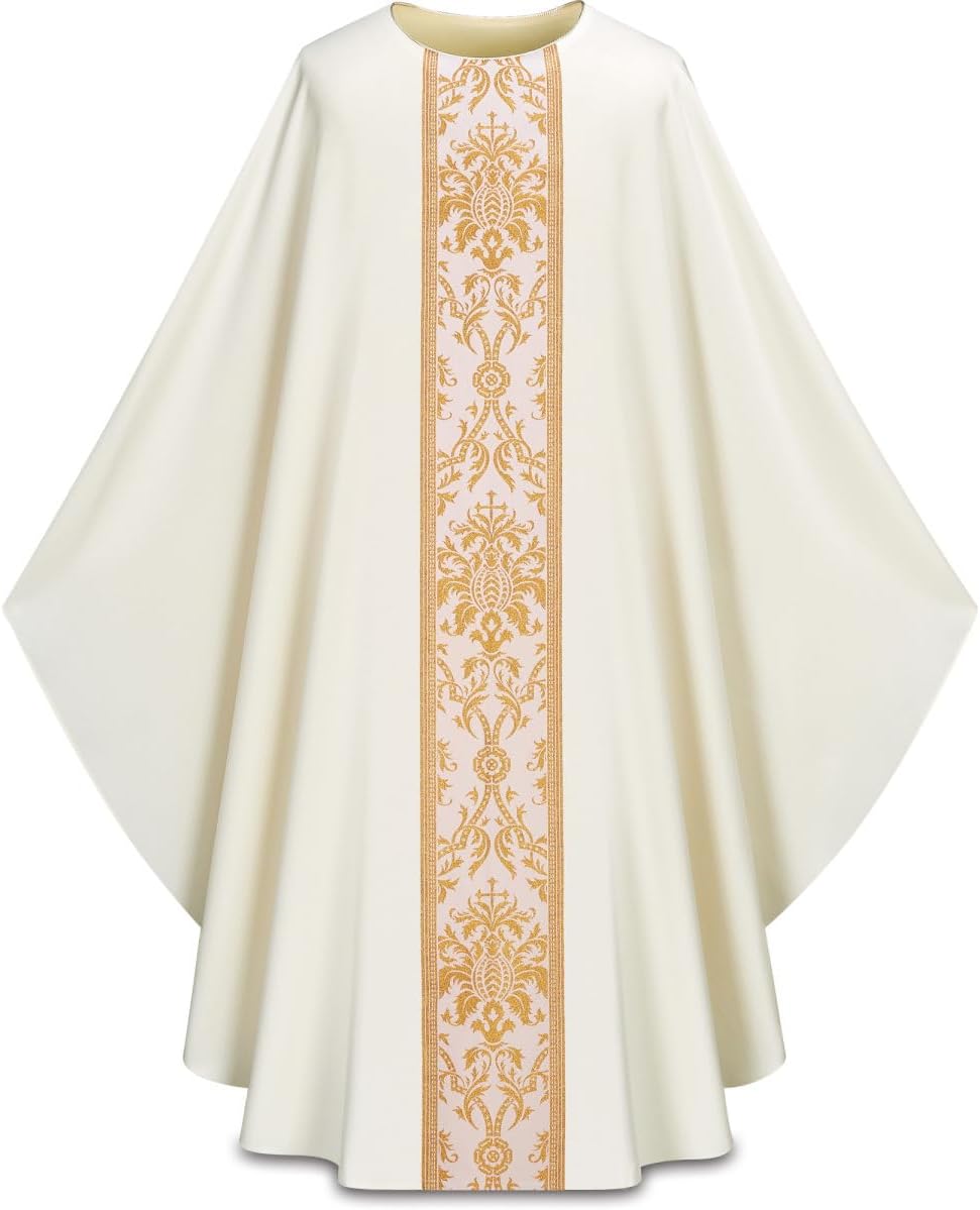 Religious Robe Cosplay Costume Priest Chasuble Church Robe Gown Pastor Priest