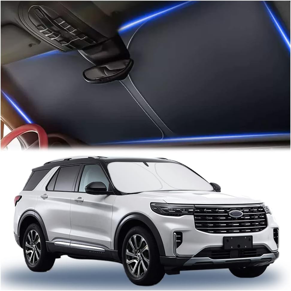 300T Thickened Automotive Glass Sunshade and Comes with Storage Bag,Keep Car Interior Cool,Universal Windshield Sun
