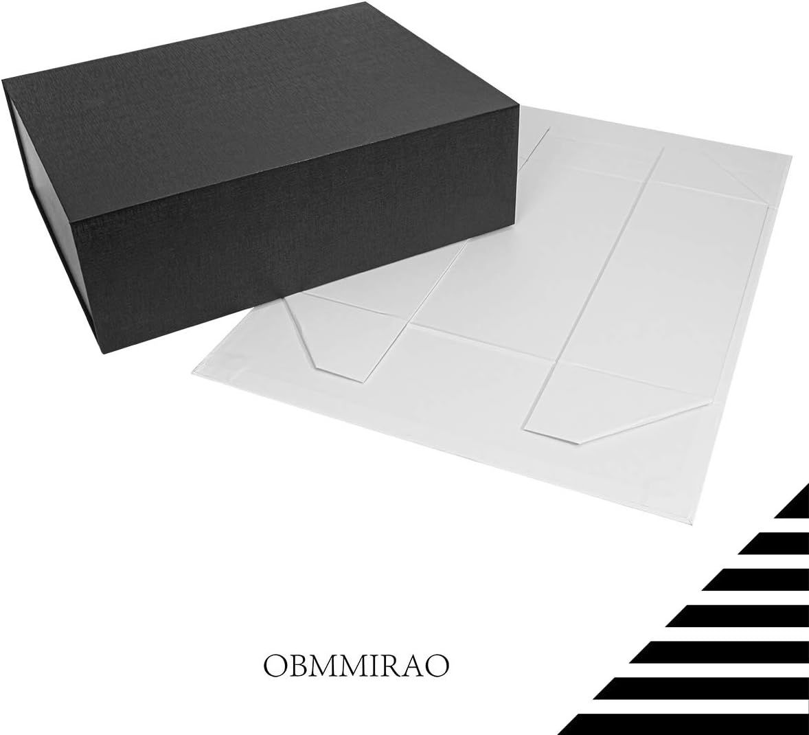 Black Magnetic Extra Large Gift Box with Lid,16.5x13x5 Inch, 2Pcs