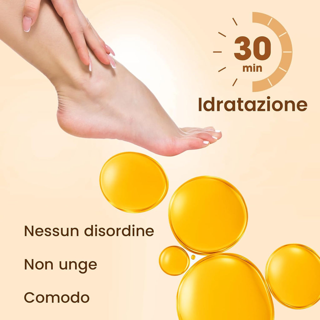 Moisturizing Hand & Foot Mask Set with Shea Butter, Jojoba Oil & Vitamin E, Foot Mask for Dry Cracked Feet & Hand