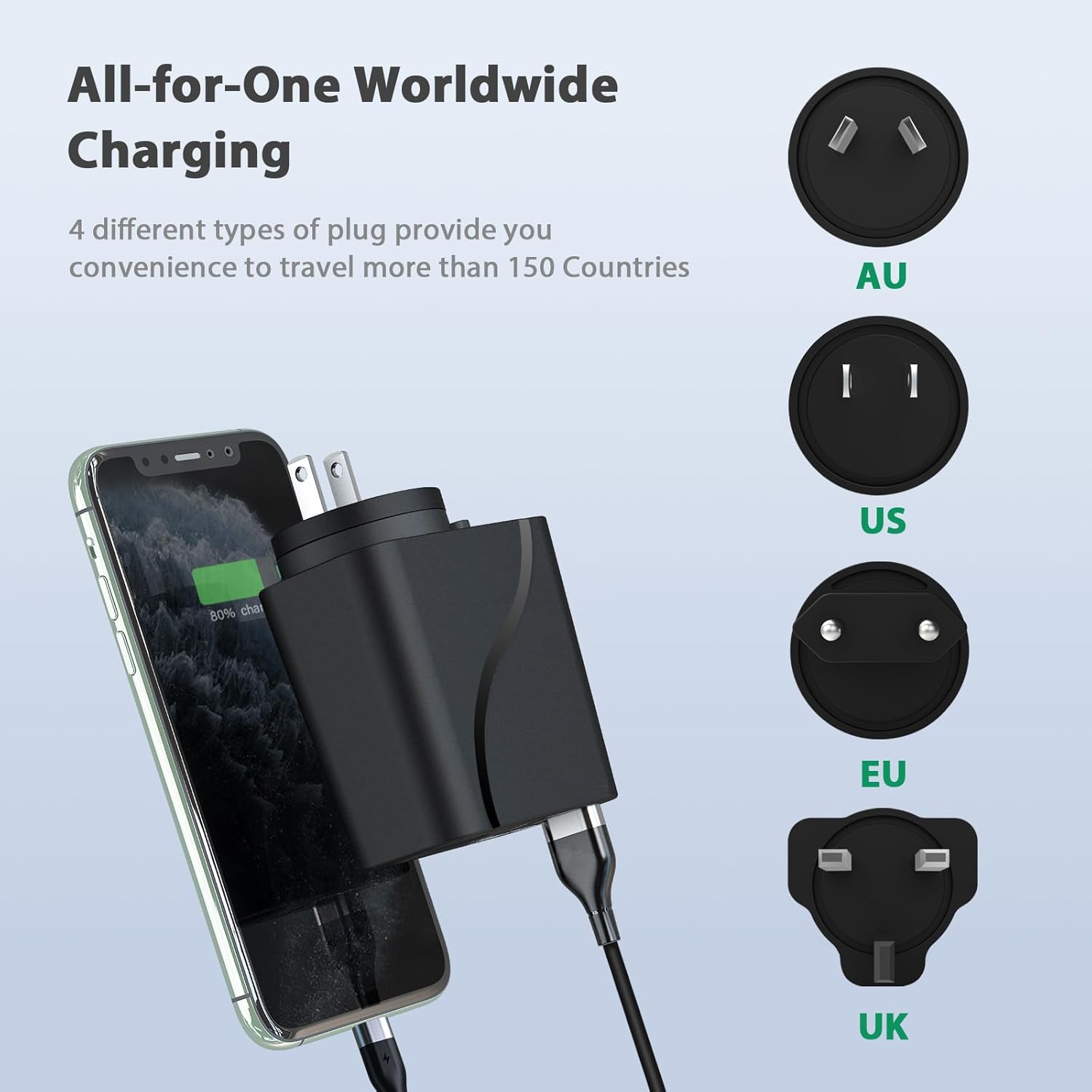 AC to DC Converter, 110V/120V to12V Converter, 36W USB C Charger with Car Cigarette Lighter Socket, 3-Ports Wall