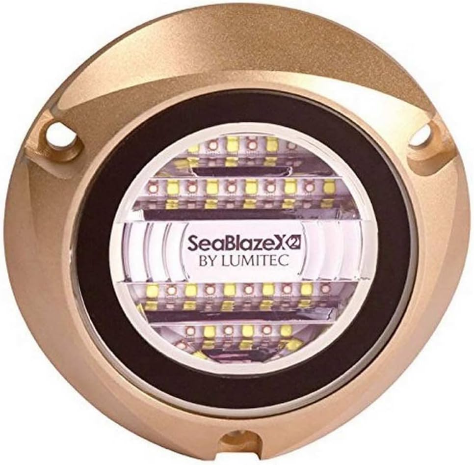Lumitec 101516 SeaBlazeX2 LED Underwater Boat Light, Bronze