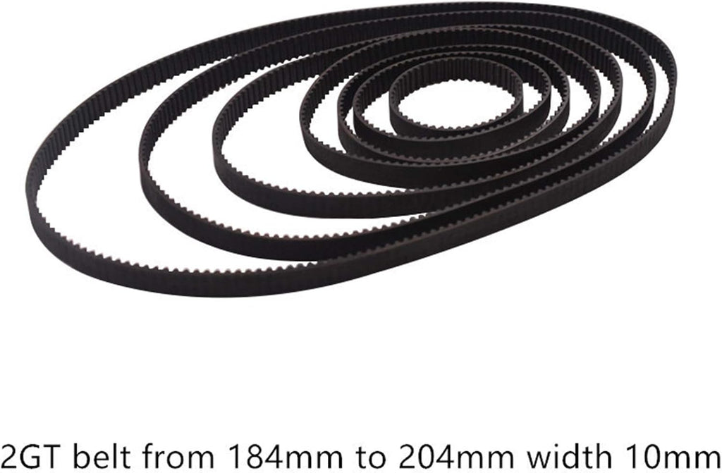 Xianglaa-timing belt C-20 3D Printer Belt GT2 Closed Loop Rubber 2GT Timing Width 10mm, Length 300 320 350 360 376 380 400 500 600 610mm Precise size ( Length : 2GT Length 400mm , Width : Width 10mm )