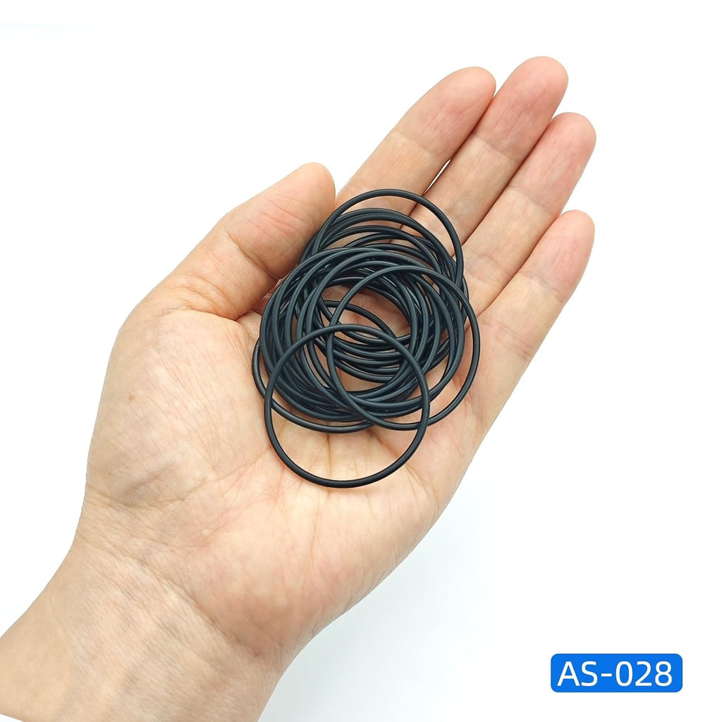 AS-028 Nitrile (NBR) O-Rings, 1-3/8" ID x 1/16" CS (1.364" x 0.070"), 90A Durometer, -40°F to +248°F, Fuel, Oil & Hydraulic System Seals, 50 Pcs