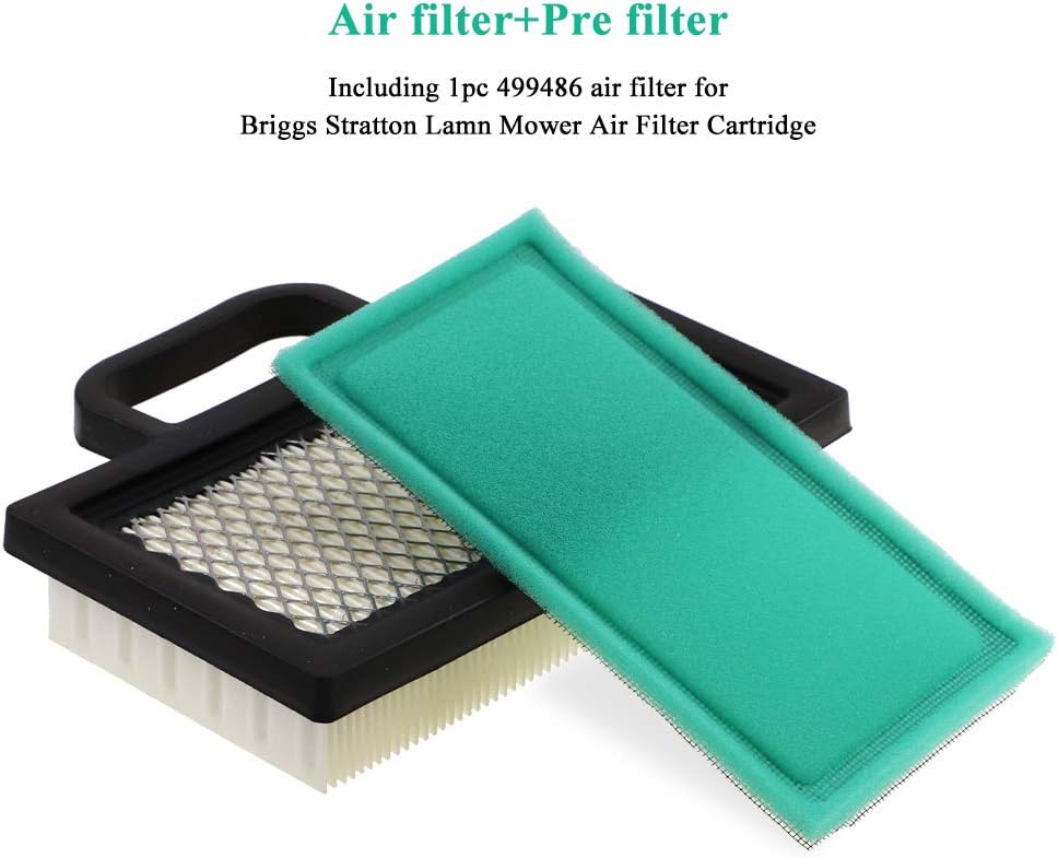 698754 499486 Air Filter 696854 Oil Filter for briggs stratton Intek Extended Life Series V-Twin 18-26 HP Engine