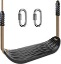 Plastic Swing Seat, Non Slip Tree Swing Set with Adjustable Rope and 2 Carabiners, Heavy Duty Playground Swing Set