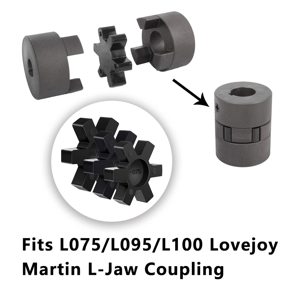 Flexible NBR Rubber Spider Insert Spider Center Insert,L075/095/100