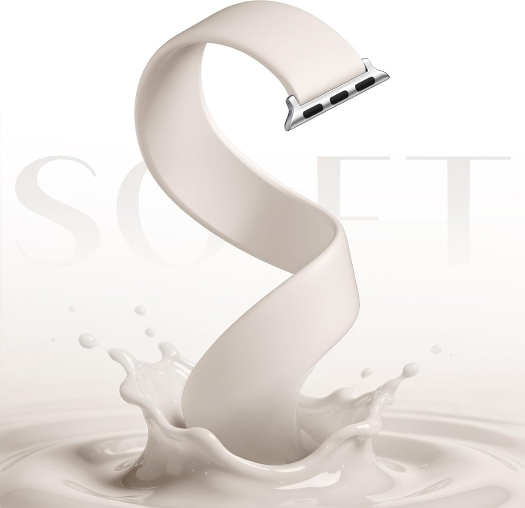 Sport Solo Loop Band Compatible with Apple Watch Bands 40mm 42mm 41mm 38mm 44mm 45mm 46mm 49mm Women Men, Stretchy