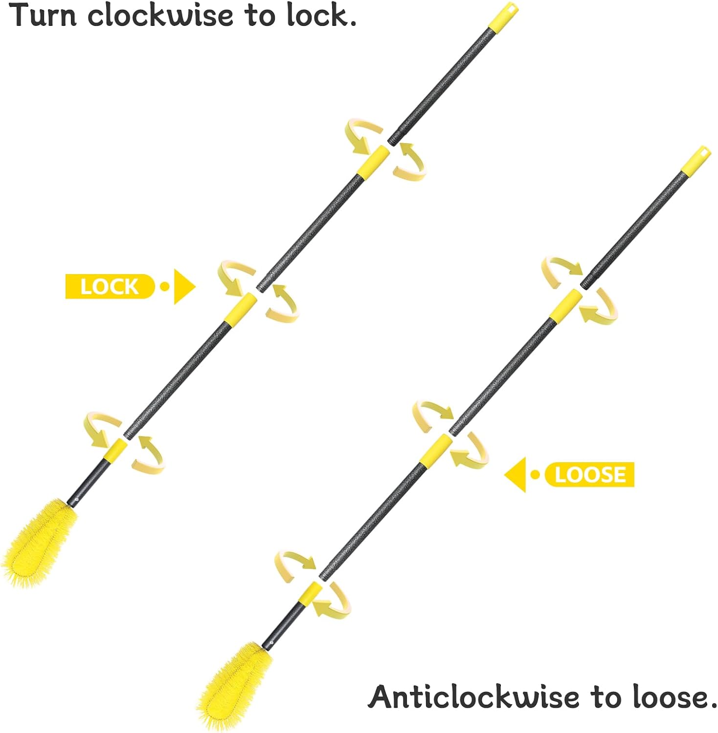 Gutter Cleaning Tools from The Ground, 10 FT Telescopic Brush