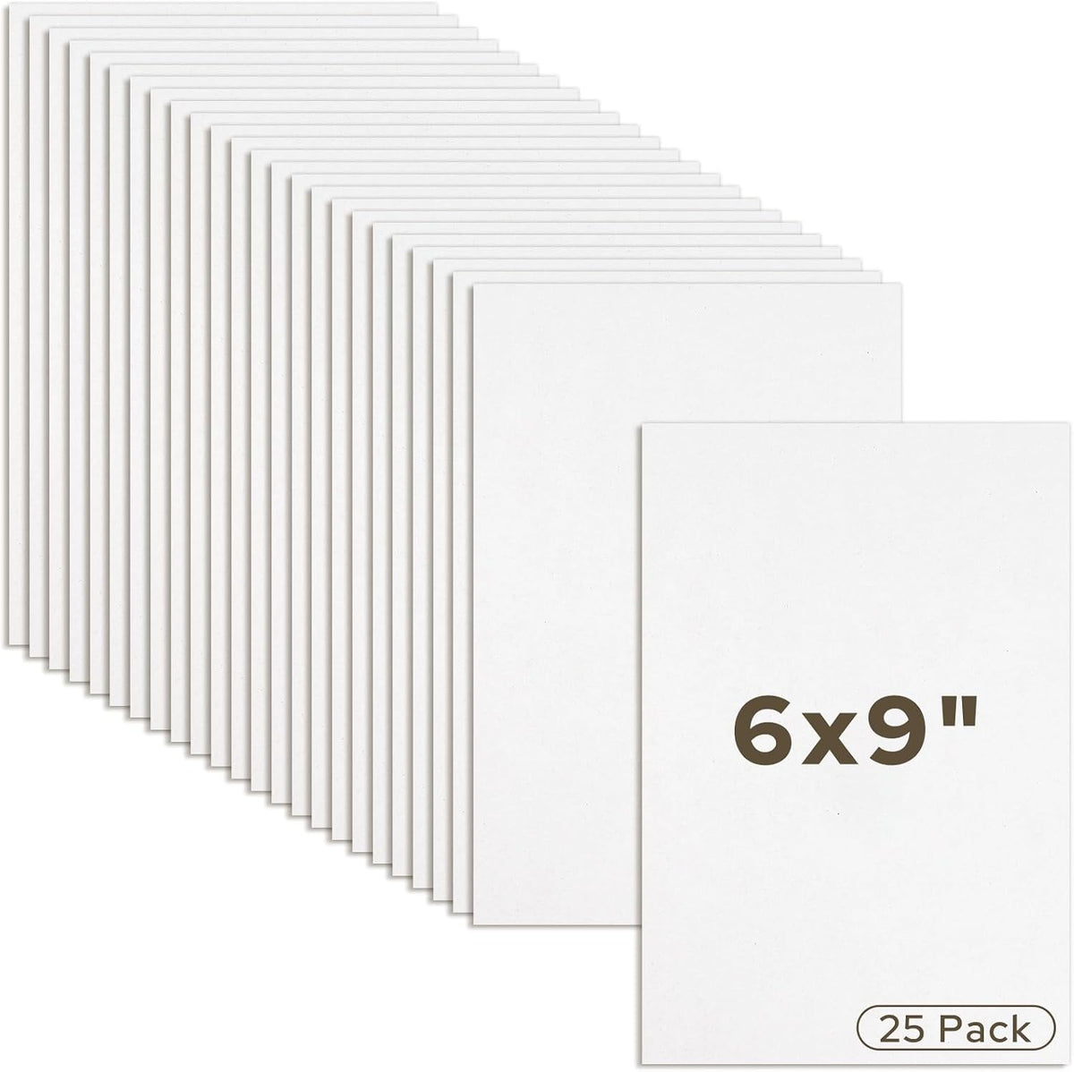 Mat Board Center 25 Pack 6x9 Corrugated Cardboard Sheets 1/8" Flat Inserts