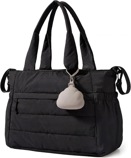 Diaper Bag Tote, Hospital Bag for Labor Delivery, Puffy Maternity Travel Diaper Tote, Baby Bag with Pacifier Case