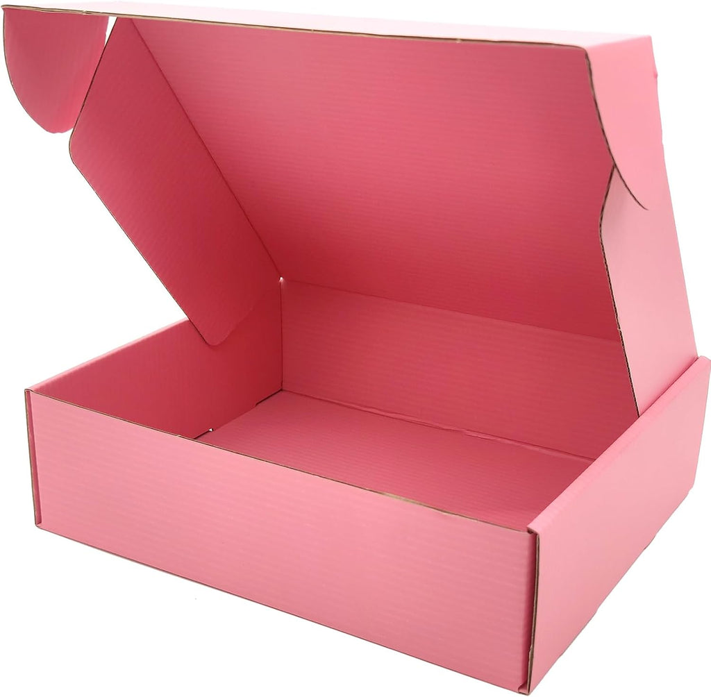 10x8x3 Shipping Boxes Pink Mailer Corrugated Cardboard Box Set of 25
