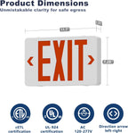 LED Exit Sign with Emergency Light,Double-Sided&Battery Backup 2Pack