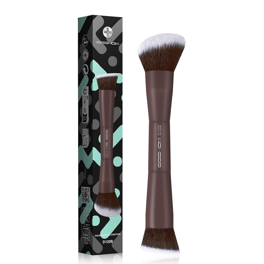 Double-Ended Foundation Brush Contour Brush,Angled Makeup Brush