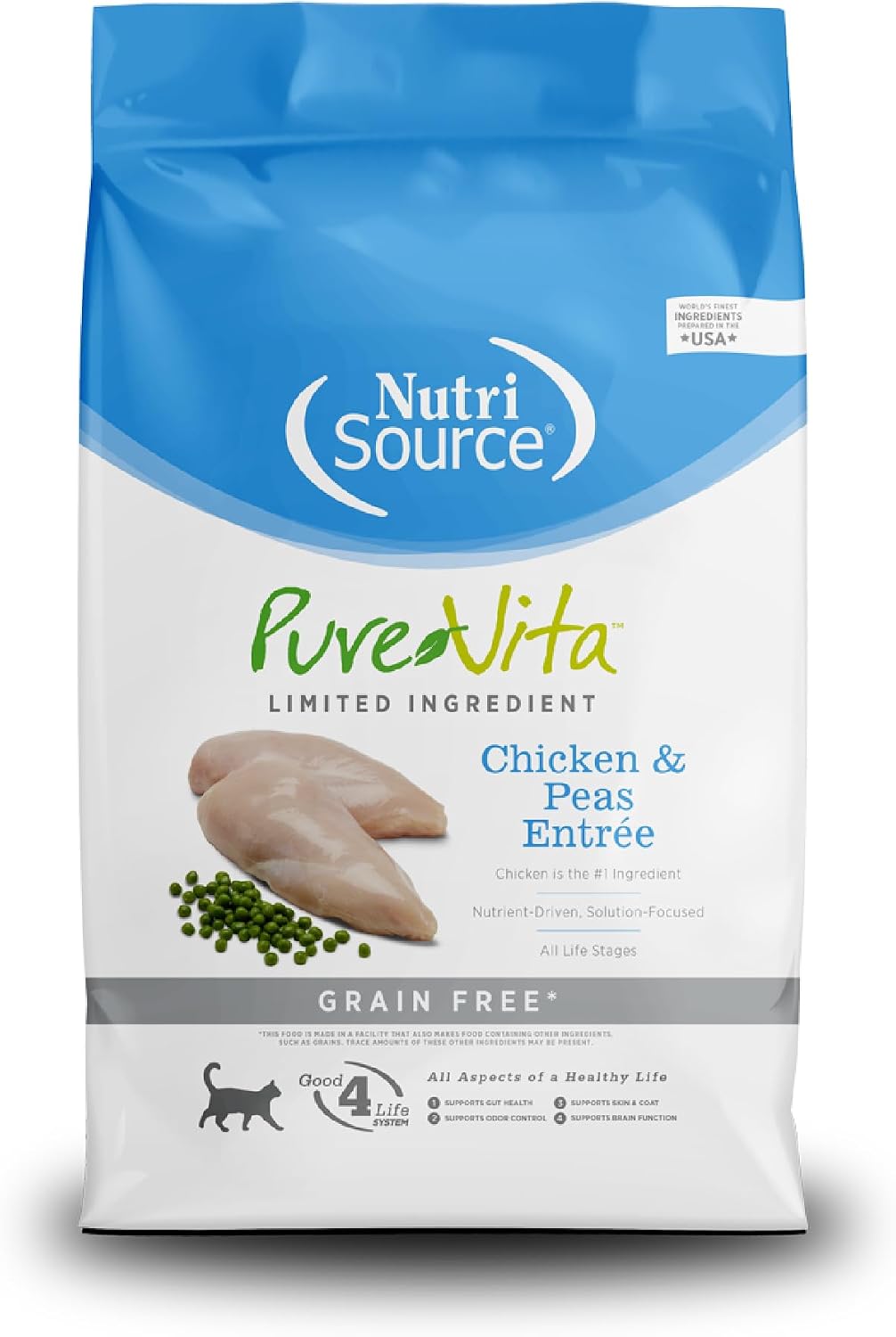 PureVita Grain Free Chicken & Peas Entrée Dry Cat Food