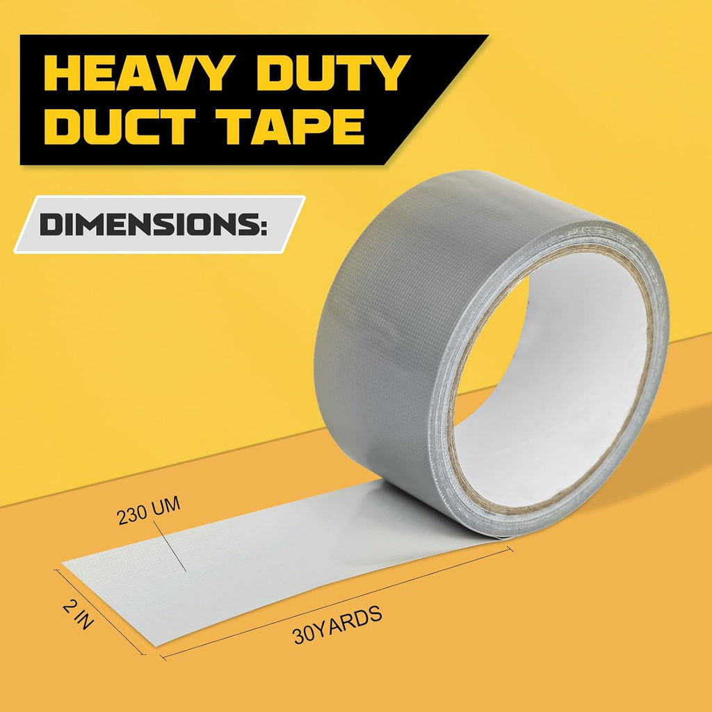 Duct Tape, Silver Tape，5 Rolls 2 inches x 30 Yards ducttape,Strong, Flexible,Heavy Duty Duct Tape，Waterproof Bulk