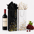6 Pack Wine Gift Bags, 3 Black and 3 White Bottle Bags