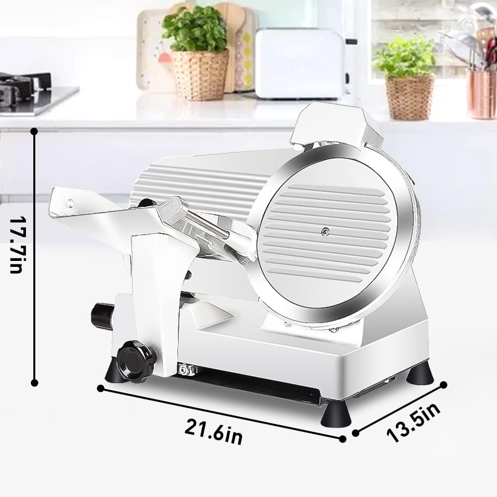 Commercial Meat Slicer340W,10in Electric Food Slicer,Frozen Meat DeliSlicer