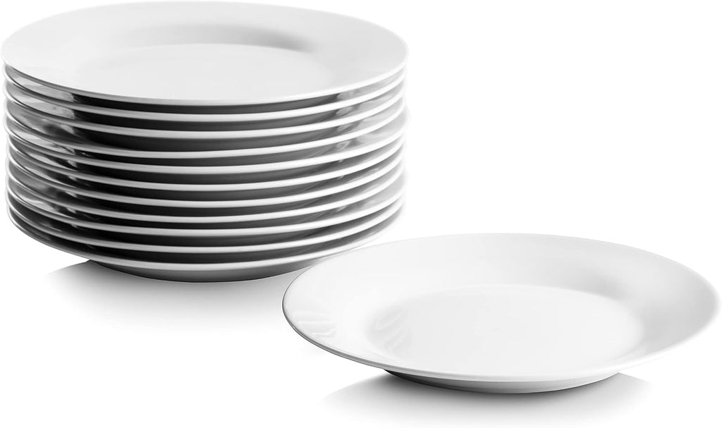 7.5" Catering Round Salad/Dessert Plate, Set of 12,White