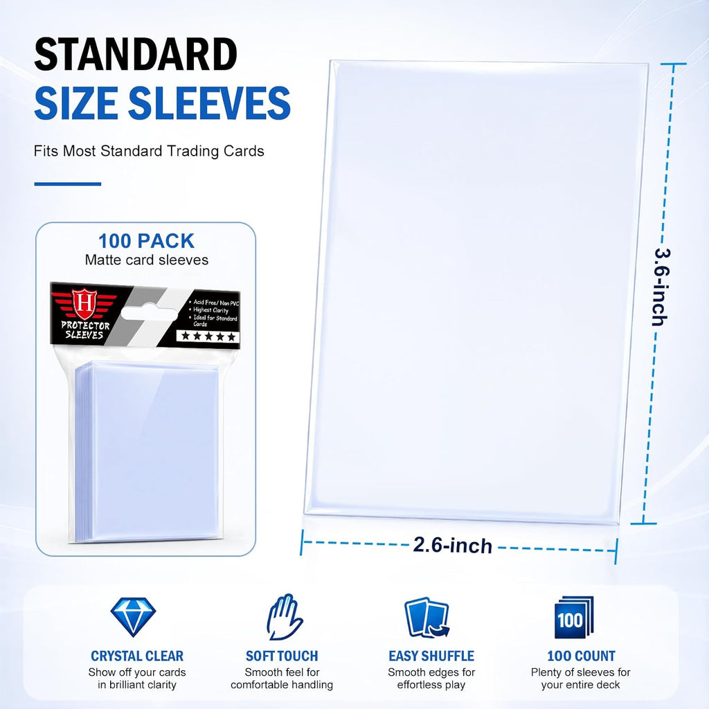 500 Counts Card Sleeves for Trading Cards, Soft Penny Card Sleeves Clear Plastic Card Protectors Fit for Baseball