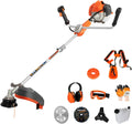 51.7cc Gas Powered Weed Eater Trimmer, Heavy Duty Brush Cutter | 3 in 1 Straight Shaft String Trimmer, 18in Cutting