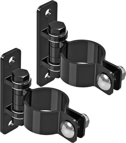 Gate Hinges Heavy Duty Carbon Steel Chain Link Fence Parts Electroplated Finish, Removable Bolts for Wall Mount, Fits