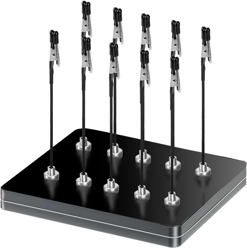 Magnetic Helping Hands, 10 Crocodile Clips, for Soldering & Model Painting