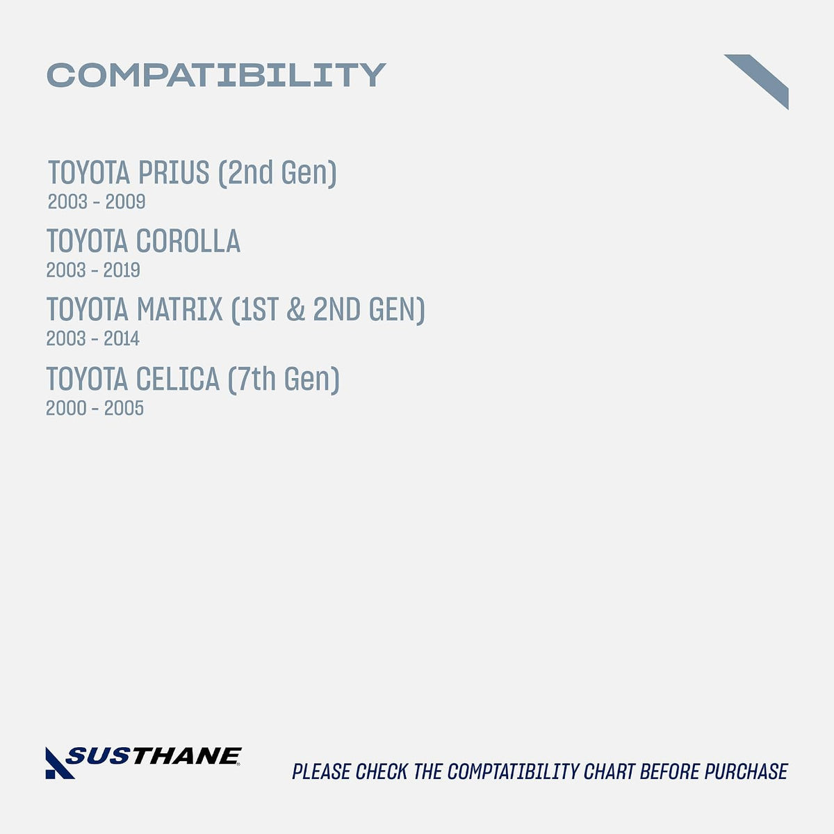 AUTOACER - Complete Leveling Lift Kit 40mm /1.6" Spacers for Front & Rear Struts, made in High-Grade Polyurethane PU - Fits PRIUS 2003-2009, COROLLA 2003-2019, MATRIX 2003-2014, CELICA 2000-2005
