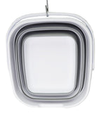 10L (2.6 Gallon) Collapsible Rectangular Handy Bucket (White/Grey, 1)